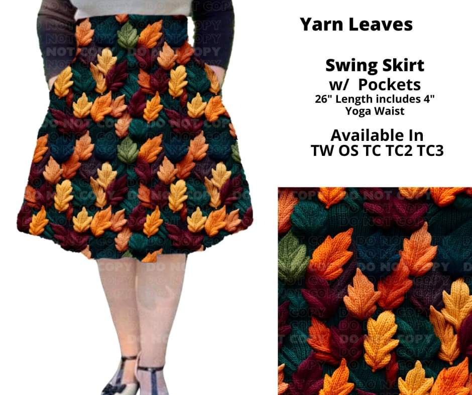 Yarn Leaves Swing Skirt by ML&M