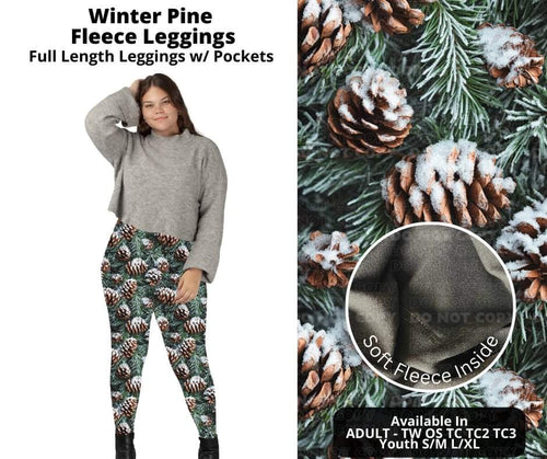 Preorder! Closes 10/14. ETA Dec. Winter Pine Fleece Leggings