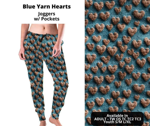 Preorder! Closes 11/4. ETA Jan. Blue Yarn Hearts Joggers