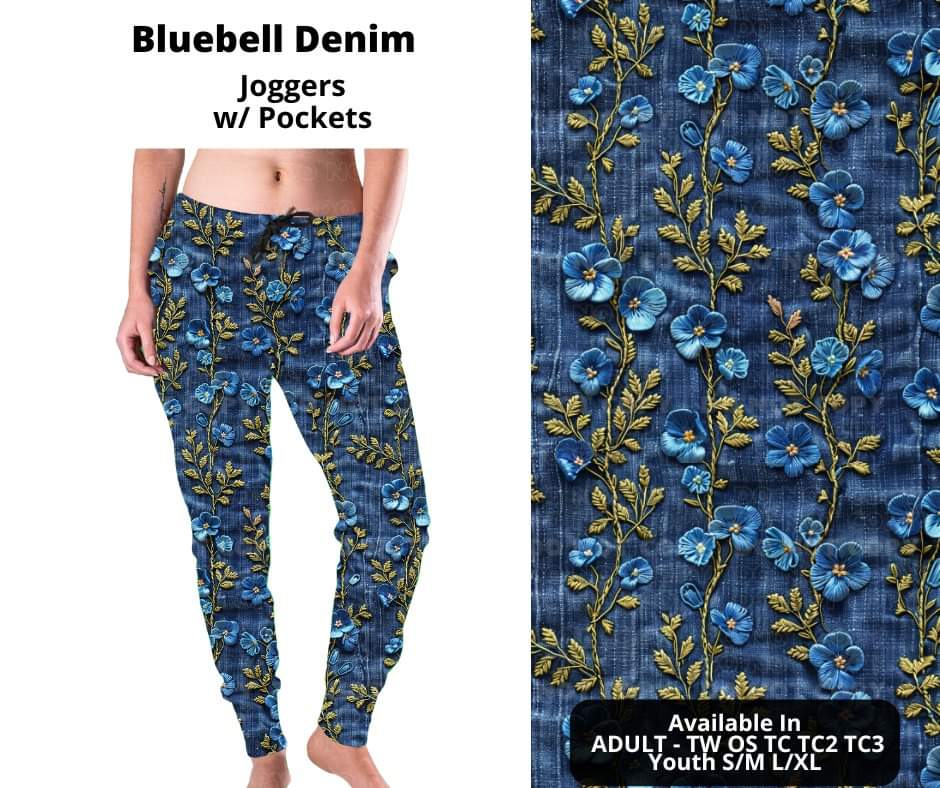 Preorder! Closes 11/6. ETA Jan. Bluebell Denim Joggers