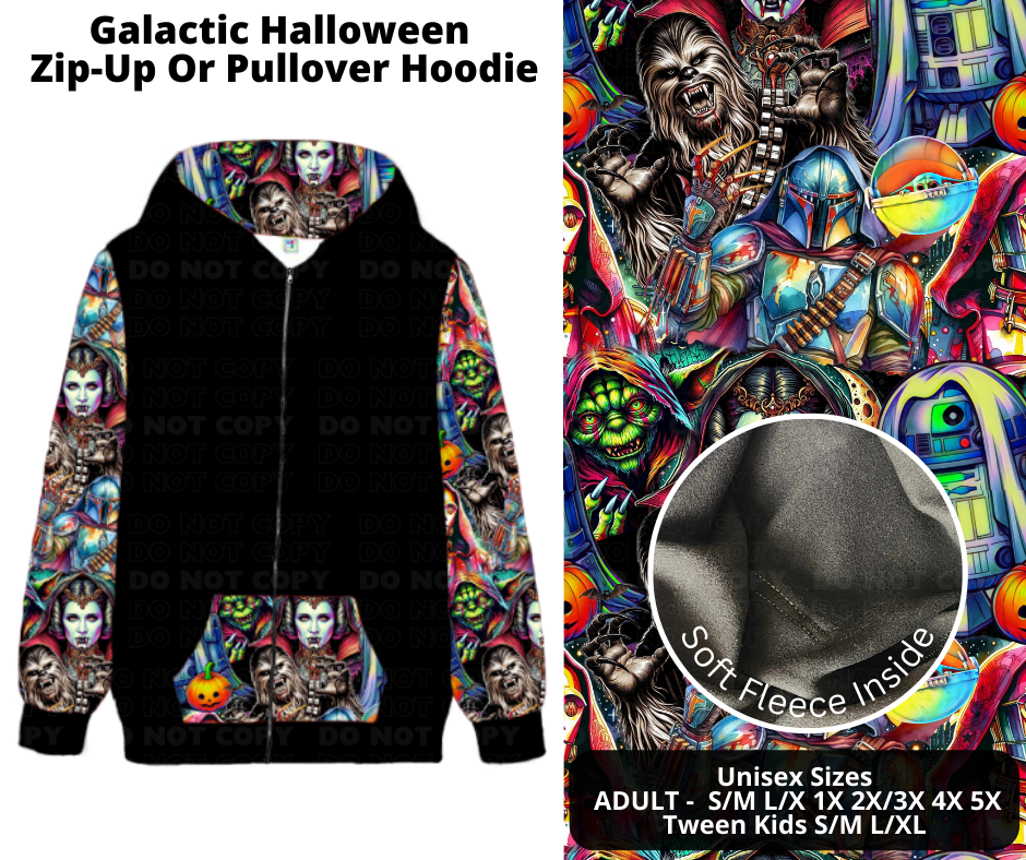 Galactic Halloween Zip-Up or Pullover Hoodie by ML&M