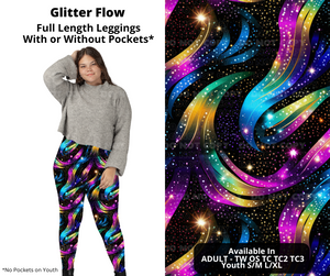 Preorder! Closes 10/31. ETA Jan. Glitter Flow Full Length Leggings w/wo Pockets