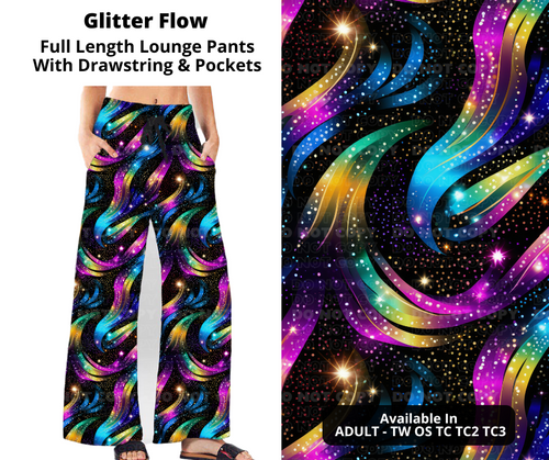 Preorder! Closes 10/31. ETA Jan. Glitter Flow Full Length Lounge Pants