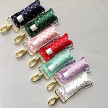 Load image into Gallery viewer, Gold Lattice on Aqua LippyClip®