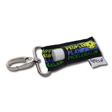 Load image into Gallery viewer, Happy People Play Pickleball LippyClip® Lip Balm Holder