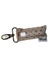Load image into Gallery viewer, Gold Lattice on Taupe LippyClip®