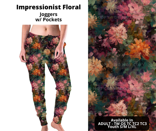 Preorder! Closes 11/11. ETA Jan. Impressionist Floral Glass Joggers