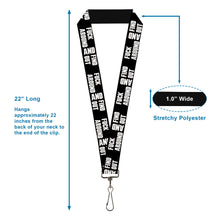Load image into Gallery viewer, Lanyard - 1.0" - FAFO FUCK AROUND AND FIND OUT Bold Black White