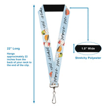 Load image into Gallery viewer, Lanyard - 1.0" - GILMORE GIRLS Luke's Coffee Shop Icons and Script Blue