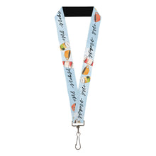 Load image into Gallery viewer, Lanyard - 1.0" - GILMORE GIRLS Luke's Coffee Shop Icons and Script Blue