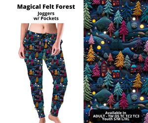 Preorder! Closes 11/7. ETA Jan. Magical Felt Forest Joggers