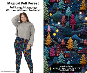 Preorder! Closes 11/7. ETA Jan. Magical Felt Forest Full Length Leggings w/wo Pockets