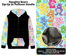 Load image into Gallery viewer, Naughty Bears Zip-Up Hoodie