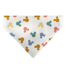 Load image into Gallery viewer, Pet Bandana - Mickey Mouse Ears Icon Scattered White