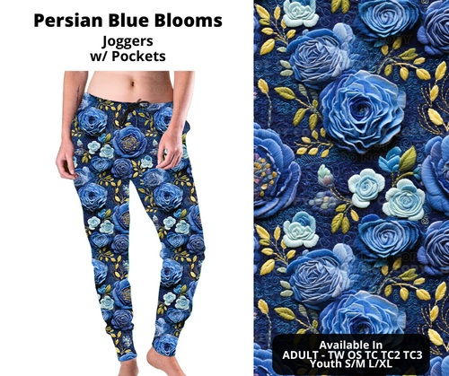 Preorder! Closes 11/7. ETA Jan. Persian Blue Blooms Joggers