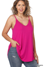 Load image into Gallery viewer, PLUS V-Neck/Scoop Neck Reversible Cami - Magenta