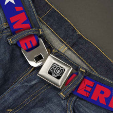 Load image into Gallery viewer, 'MERICA Star USA Seatbelt Belt – World Cup 2026 Fan Gear (Blue/Red/White)