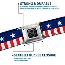 Load image into Gallery viewer, USA Stars &amp; Stripes 2 Seatbelt Belt – World Cup 2026 Edition (Blue/White/Red/White)