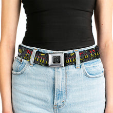 Load image into Gallery viewer, BD Wings Logo CLOSE-UP Full Color Black Silver Seatbelt Belt - Born to Raise Hell Gray Webbing