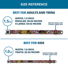 Load image into Gallery viewer, BD Wings Logo CLOSE-UP Full Color Black Silver Seatbelt Belt - Born to Raise Hell Pink Webbing