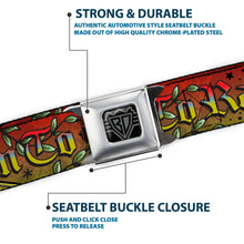 Load image into Gallery viewer, BD Wings Logo CLOSE-UP Full Color Black Silver Seatbelt Belt - Born to Raise Hell Red Webbing
