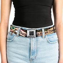 Load image into Gallery viewer, BD Wings Logo CLOSE-UP Full Color Black Silver Seatbelt Belt - Death Before Dishonor Olive Webbing