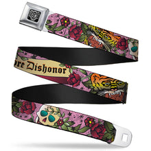 Load image into Gallery viewer, BD Wings Logo CLOSE-UP Full Color Black Silver Seatbelt Belt - Death Before Dishonor Pink Webbing