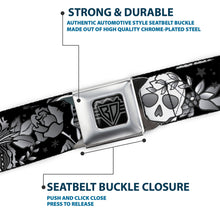 Load image into Gallery viewer, BD Wings Logo CLOSE-UP Full Color Black Silver Seatbelt Belt - Death Before Dishonor Black/White Webbing