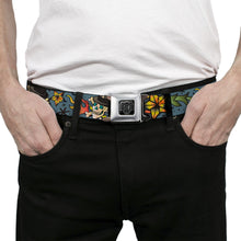 Load image into Gallery viewer, BD Wings Logo CLOSE-UP Full Color Black Silver Seatbelt Belt - Death or Glory CLOSE-UP Gray Webbing