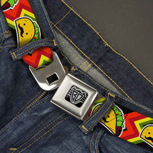 Load image into Gallery viewer, BD Wings Logo CLOSE-UP Full Color Black Silver Seatbelt Belt - Taco Man Webbing