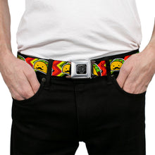 Load image into Gallery viewer, BD Wings Logo CLOSE-UP Full Color Black Silver Seatbelt Belt - Taco Man Webbing