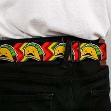 Load image into Gallery viewer, BD Wings Logo CLOSE-UP Full Color Black Silver Seatbelt Belt - Taco Man Webbing