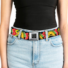 Load image into Gallery viewer, BD Wings Logo CLOSE-UP Full Color Black Silver Seatbelt Belt - Taco Man Webbing