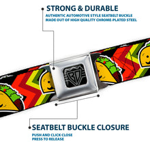 Load image into Gallery viewer, BD Wings Logo CLOSE-UP Full Color Black Silver Seatbelt Belt - Taco Man Webbing