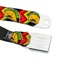 Load image into Gallery viewer, BD Wings Logo CLOSE-UP Full Color Black Silver Seatbelt Belt - Taco Man Webbing