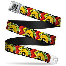 Load image into Gallery viewer, BD Wings Logo CLOSE-UP Full Color Black Silver Seatbelt Belt - Taco Man Webbing