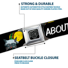 Load image into Gallery viewer, BD Wings Logo CLOSE-UP Full Color Black Silver Seatbelt Belt - Taco Cat I DON'T WANT TO TACO 'BOUT IT Webbing
