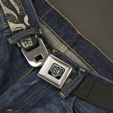 Load image into Gallery viewer, BD Wings Logo CLOSE-UP Full Color Black Silver Seatbelt Belt - BD AUTHENTIC SEATBELT BELT SINCE 1993 Flames Olive/Tan Webbing