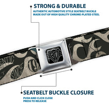 Load image into Gallery viewer, BD Wings Logo CLOSE-UP Full Color Black Silver Seatbelt Belt - BD AUTHENTIC SEATBELT BELT SINCE 1993 Flames Olive/Tan Webbing