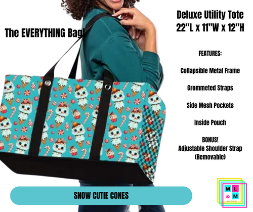 Snow Cutie Cones Collapsible Tote by ML&M