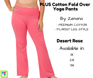 Plus size fold over yoga pants clearance