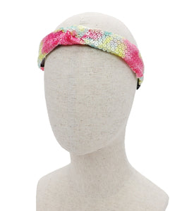 Knot Top Round Sequin Headbands