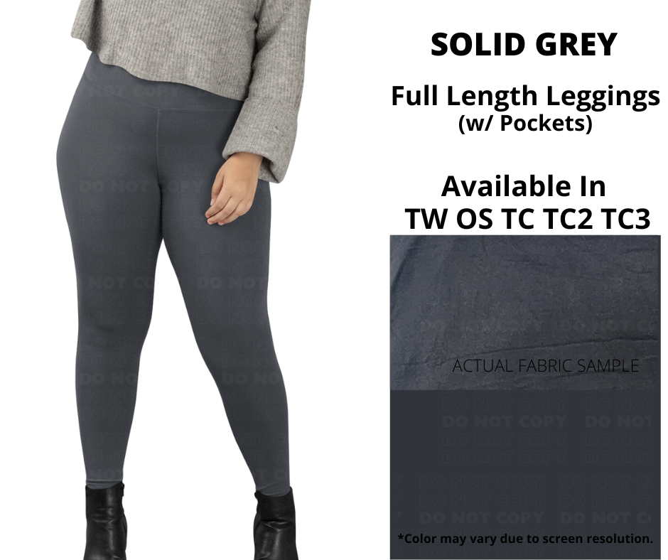 Solid Grey Full Length w/ Pockets