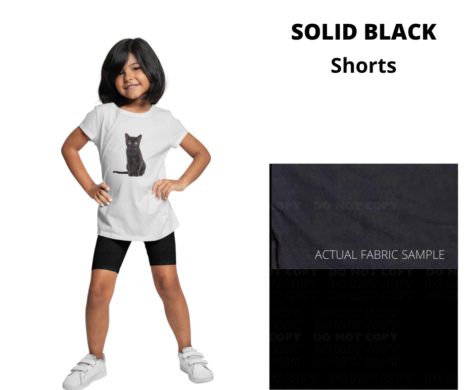 Solid Black Youth Jamaica Shorts by ML&M