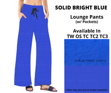 Load image into Gallery viewer, Solid Bright Blue Full Length Lounge Pants