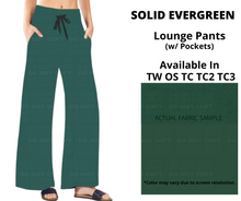 Load image into Gallery viewer, Solid Evergreen Full Length Lounge Pants