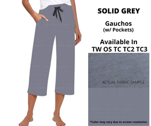 Solid Grey Capri Gauchos by ML&M