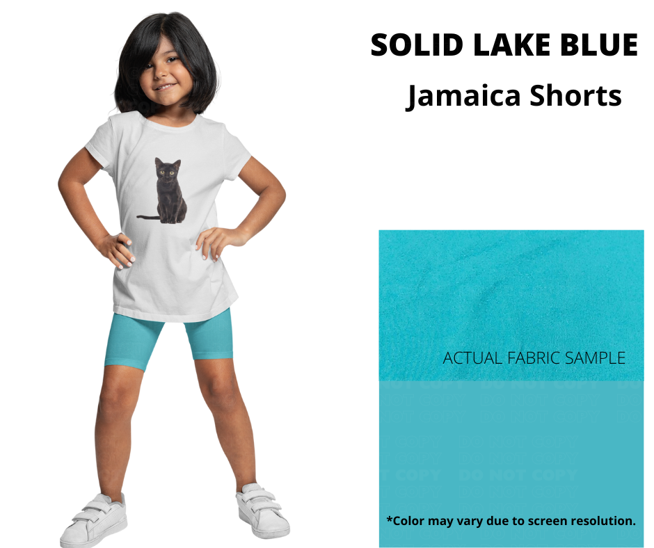 Solid Lake Blue Youth Jamaica Shorts by ML&M