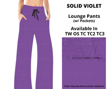 Load image into Gallery viewer, Solid Violet Full Length Lounge Pants