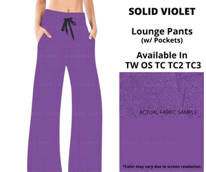 Solid Violet Full Length Lounge Pants by ML&M